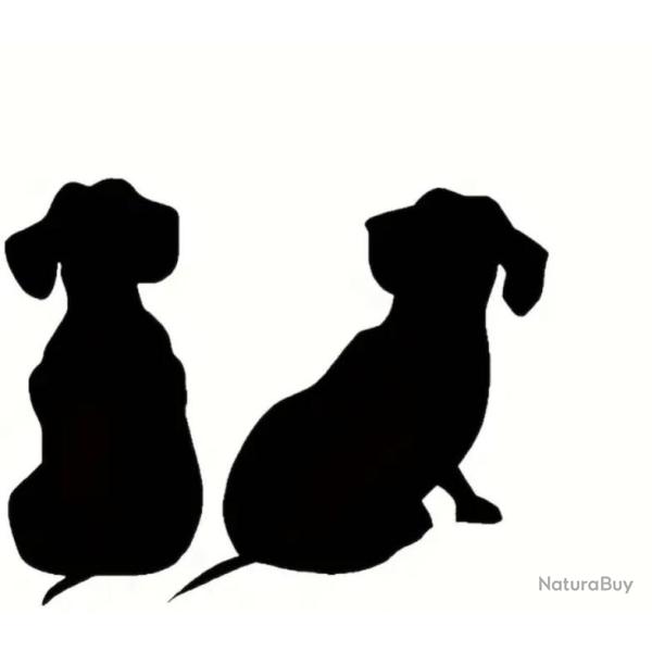 Autocollants teckel voiture ou autre 20 cm