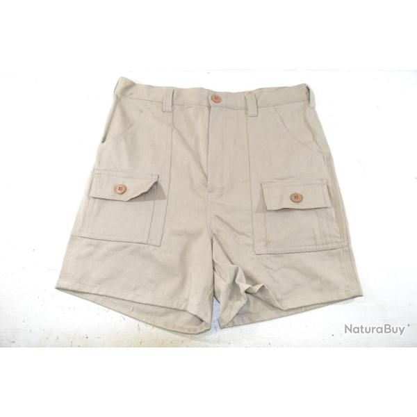Short militaire Anglais 100% Coton ann�es 1950 - 1970. Taille 45. Afrique d�sert brousse jungle (A)