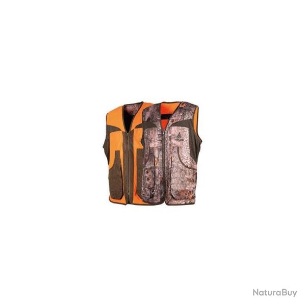 Gilet enfant reversible Treeland orange camo forest T610K