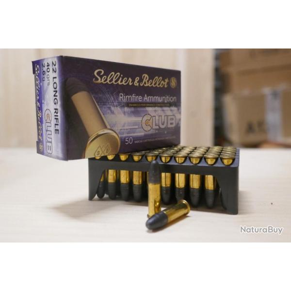 Lot de 500 cartouches de 22Lr SELLIER & BELLOT CLUB en 40grs