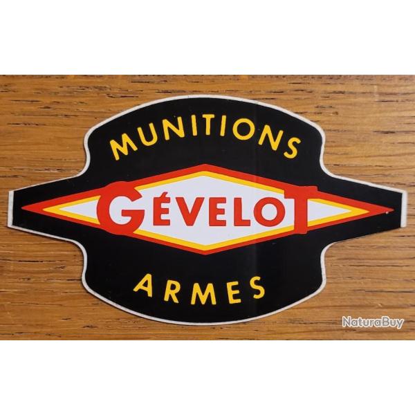 Autocollant chasse, armes , tir, munitions, cartouches GEVELOT