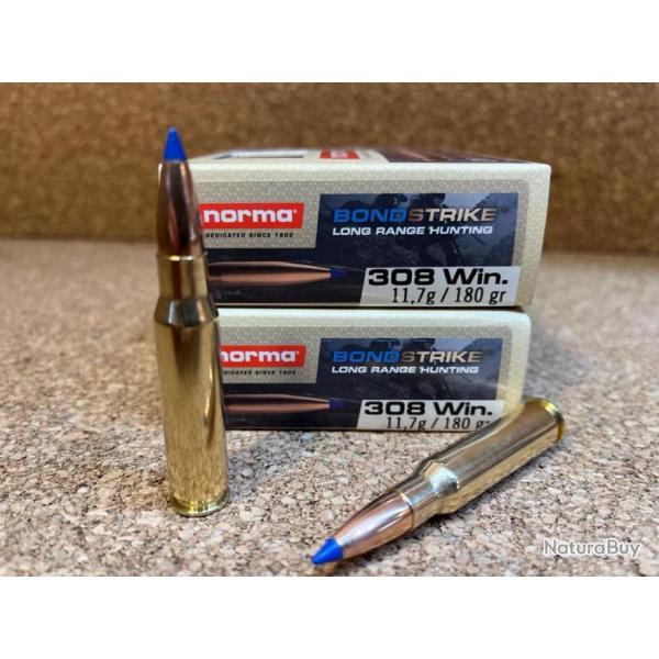 1 Boite de munitions Norma Cal 308 win. Bondstrike Extreme 11.7g