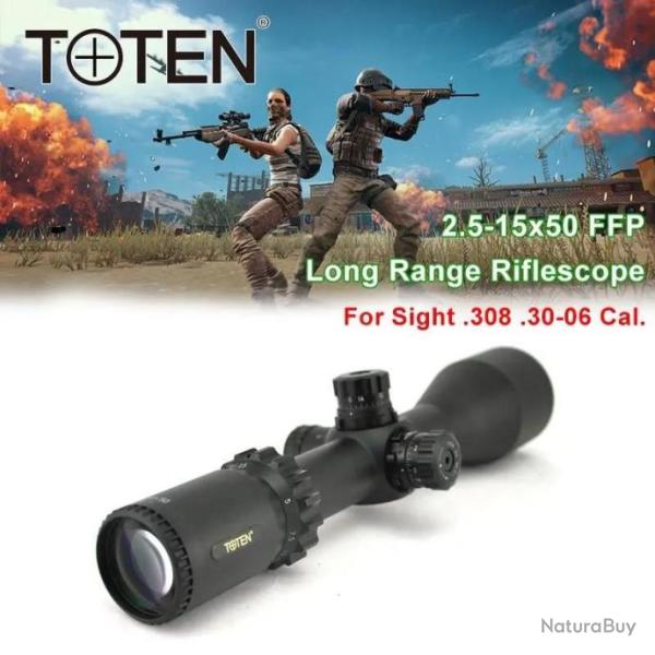 TOTEN Lunette De Vis�e 2.5-15x50 FFP paiement en 3 ou 4 fois - LIVRAISON GRATUITE !!