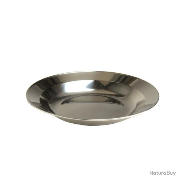 Assiette en acier inoxydable 22 cm