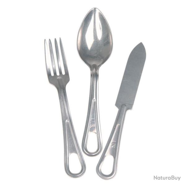Couvert 3 pi�ces US en acier inoxydable