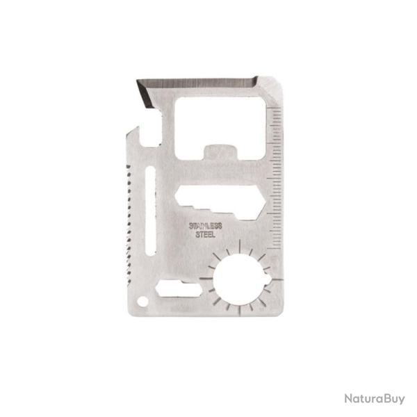 Carte multifonction de survie avec �tui Noir