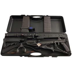 Mallette de transport noire en ABS 85x30x13 cm avec mousse &agrave; d&eacute;couper