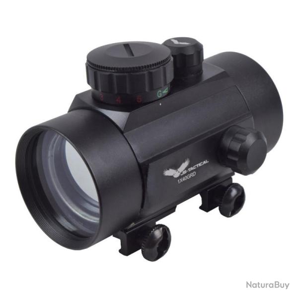 Red dot 1x40 noir 46 mm r�ticule rouge et vert