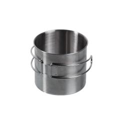 Tasse en acier inoxydable avec anse en fil m&eacute;tallique 600 ml