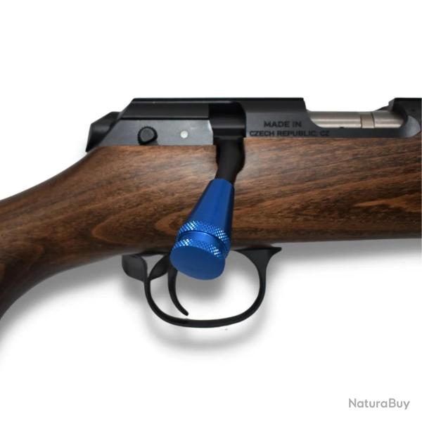 Boule de levier Conique SAPL + 1 rainure - Alu Bleu