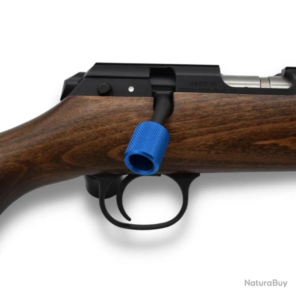 Boule de levier Cylindrique SAPL Molet� Crois� - Alu Bleu