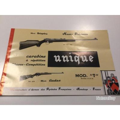 Documentation carabine Unique Dioptra - Revues sur les armes (11551877)