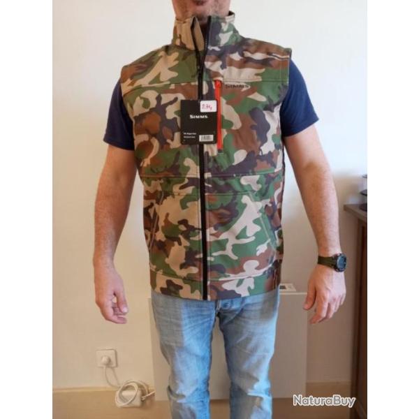 Gilet Windstopper SIMMS Rogue Woodland Camo L