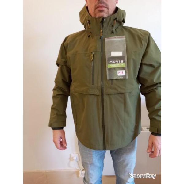 Veste De Pêche à La Mouche Imperméable Orvis Clearwater - Homme - Taille S - Bleue - Réf 6Y2A