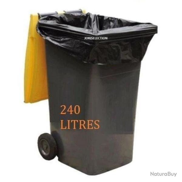 SAC POUBELLE POUBELLE HOUSSE POUR CONTENEUR 240 L CARTON de 100 SACS