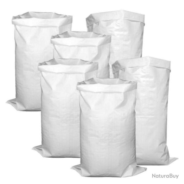 Sac gravat PP tress blanc 560x960 - 954 - 64L - SAC POUBELLE LOT de 10