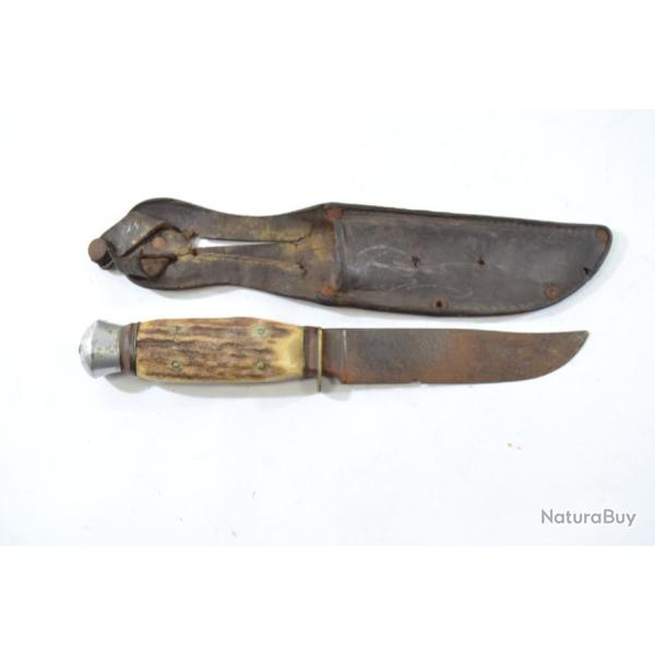 Couteau de chasse Allemand ann�es 1930 Robert Klaas, Solingen. Mauvais �tat