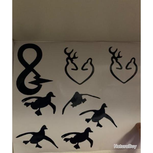 Planche Autocollant canard browning Merkel