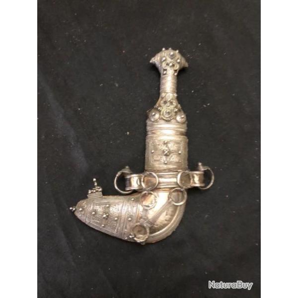PETIT COUTEAU JIMBIYA ARGENT YEMEM