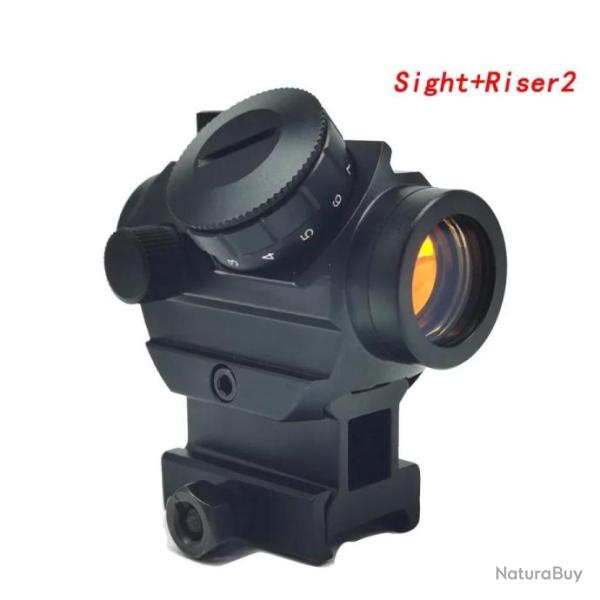 AimSniper Viseur Point Rouge 1x25 4 MOA Montage Riser 2  - LIVRAISON GRATUITE !!