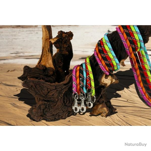 LAISSE NYLON CORDE 13MM 1.20M TURQUOISE