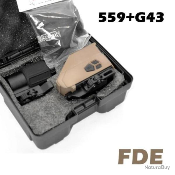 OPP Tactical Mini Viseur Red Dot 559 Sable + Loupe paiement en 3 ou 4 fois - LIVRAISON GRATUITE !!