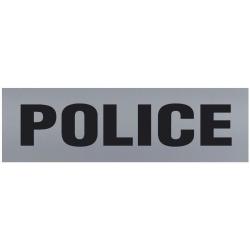 Bandeau R&eacute;fl&eacute;chissant Fond Gris - Police 10,5 x 27,5 cm