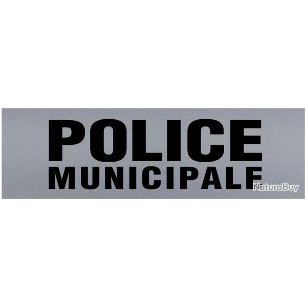 Bandeau R�fl�chissant Fond Gris - Police Municipale 10 x 30 cm