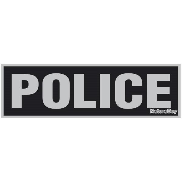 Bandeau r�fl�chissant Fond Noir - Police 3 x 10 cm