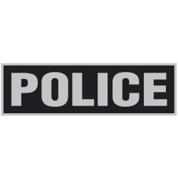 Bandeau r&eacute;fl&eacute;chissant Fond Noir - Police 10 x 30 cm