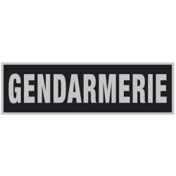 Bandeau r&eacute;fl&eacute;chissant Fond Noir - Gendarmerie 10 x 30 cm