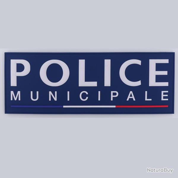 Bandeau d'identification PVC - Police Municipale 3 x 10 cm