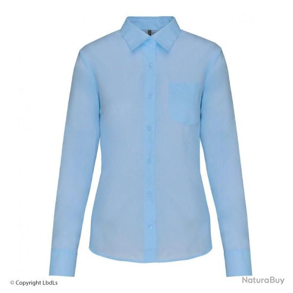 Chemisier femme manches longues gris silver