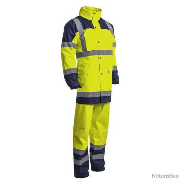 Ensemble de pluie Coverguard HYDRA haute visibilit� jaune marine taille XL polyester