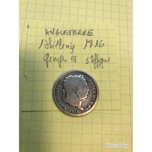 ANGLETERRE - 1 Shilling - 1816 - Georges III - 3�me effigie