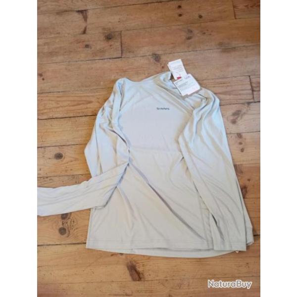 T-shirt manches longues SIMMS Solarflex Sterling L