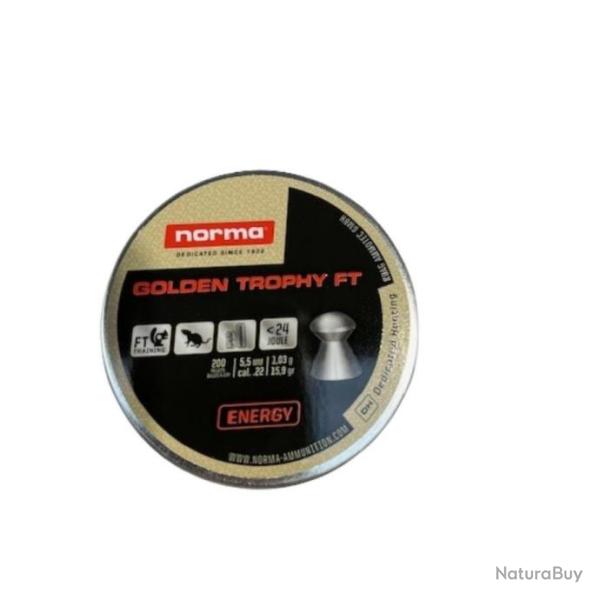 Plombs NORMA GOLDEN TROPHY FT cal.5.5 1.03g 15.9gr par 2000