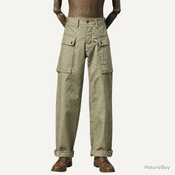 Pantalon HBT M43 US OD3 Tenue Arm�e Am�ricaine WWII