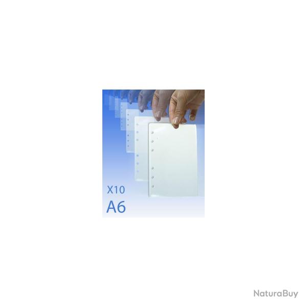 Recharge feuille plastic x10 classeur