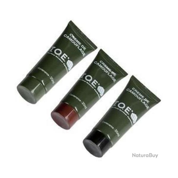 Tube de Grimage Camouflage Noir/Marron/Vert Marron