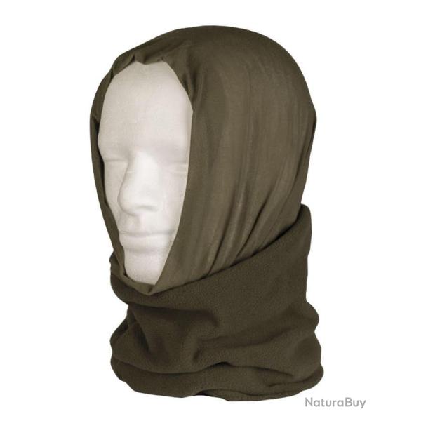 Tour de cou deux en un (polaire/coolmax) kaki