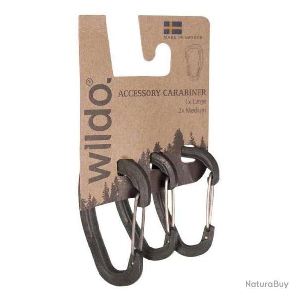 SET DE TROIS MOUSQUETONS WILDO KAKI