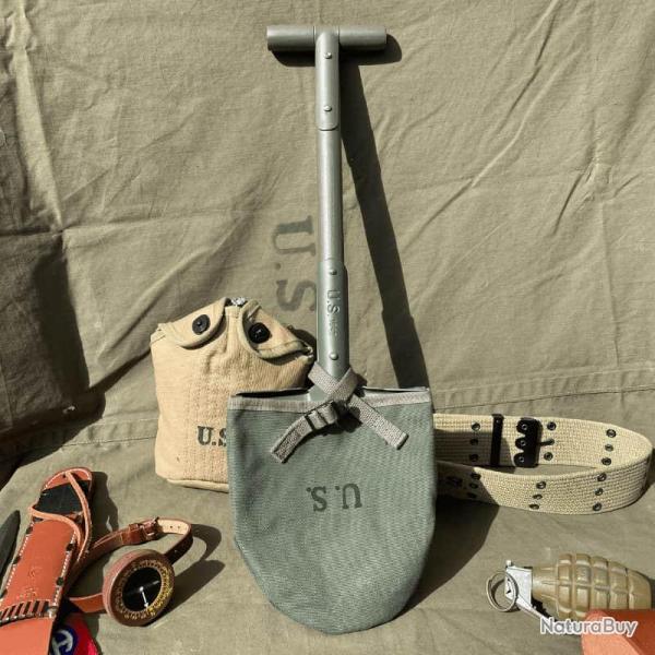 Pelle US Individuelle en T + Housse - Militaria WW2