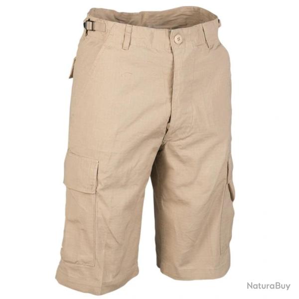 SHORT MILITAIRE BEIGE RIPSTOP AVEC POCHES CARGO