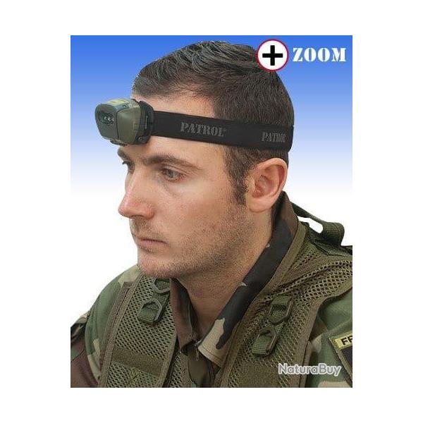 LAMPE FRONTALE TACTICAL 4 LED