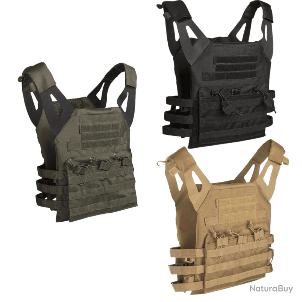 Gilet Porte Plaque L�ger - Miltec Noir