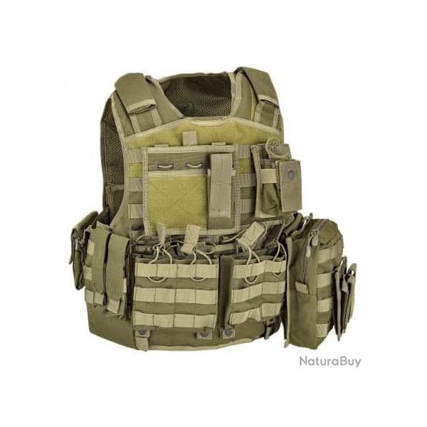 Gilet Tactique Carrier Full Set Kaki - Defcon 5