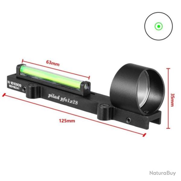 AimSniper Point Rouge De Chasse 1x28 R�ticule Vert - LIVRAISON GRATUITE !!