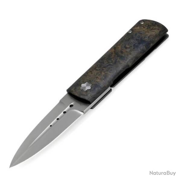 MAS372.G Couteau pliant Maserin DAGA  manche carbone dor�/titanium