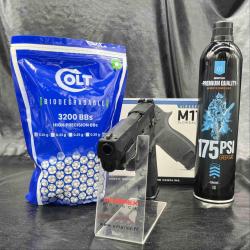 Pack pr&ecirc;t &agrave; tirer Pistolet- Sig Sauer "Proforce M17" - Cal 6mm - Noir - Gaz